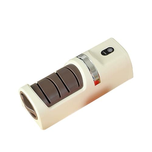 Haofy Kitchen Chef Electric Knife Sharpener with USB Port for Home and Camping, Dual Sharpening Options, Non-Slip Base, 7.1 Inch Size (Beige) — view 2