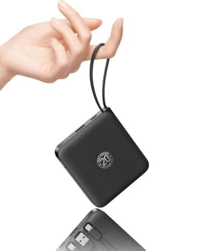 VRURC Mini Portable Charger with 4 Built-in Cable 22.5W Fast Charging
