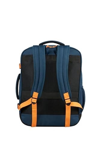American Tourister Take2Cabin - EasyJet Cabin Bag 36 x 20 x 45 cm, 38 L, 0.70 kg, Hand Luggage, Airplane Backpack M Underseat, Blue/Orange (Dark Navy/Radiant Orange) — view 4