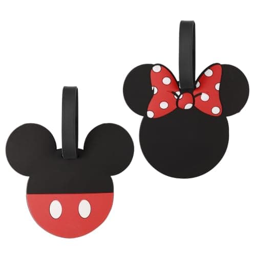 Peers Hardy - Disney Mickey M Disney Mickey & Minnie Mouse Black and red 2 Piece Luggage Tags