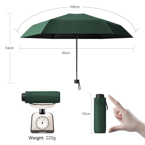 Vicloon Travel Mini Umbrella for Purse,6 Ribs Mini Umbrellas,Coating Layer Fabric Blocking UPF 50 UV Protection 99.9% Compact Folding Purse Umbrella, Travel Sun Umbrellas Lightweight Small Compact — view 2