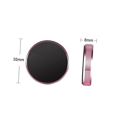 Hemobllo Universal Mini Car Magnetic Phone Mount Holder for Smartphones, Rose Gold Dashboard Cell Phone Holder Compatible with Models, Compact Magnetic Stand for Car Navigation — view 6