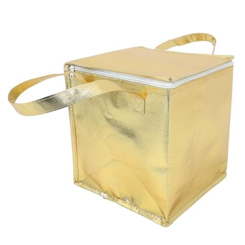 Golden Handheld Cooler Bag Large Capacity Non-woven Waterproof Insulated