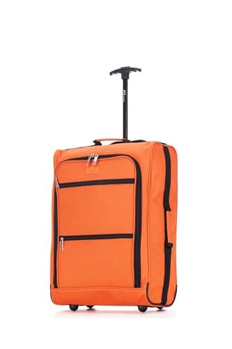 ATX Luggage 55x40x20 Backpack Suitcase 2-in-1 Ryanair Approved Cabin Luggage | Travel Bag & Wheeled Carry-On | Lightweight | 1.76kg, 44L | Orange
