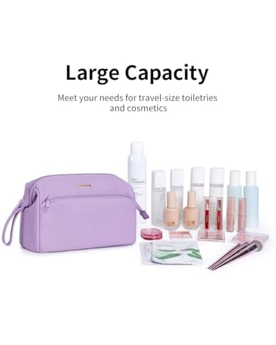 Narwey Large Makeup Bag, Travel Toiletry Bag, Wide-Open Wash Bag for Women — view 5