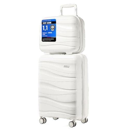 Kono Suitcase Set of 2, Lightweight Cabin Luggage with Travel Case