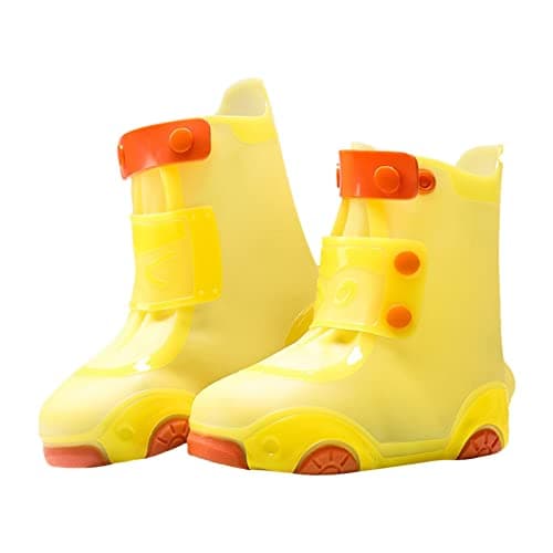 Kids Waterproof Shoe Covers Reusable Non Slip Children Rain Boots Adjustable Wear Resistant Toddler Overshoes Flexible Durable Rainy Day Shoe Protectors for Outdoor Walking School Travel