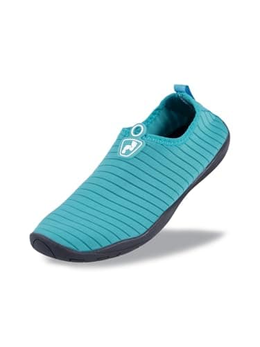 Two Bare Feet Slip-On Aqua Shoes – Unisex Water Shoes for Swimming, Beach, Surf, Pool & Travel – Quick Dry Barefoot Design with Non-Slip Sole (Teal, UK 6) — view 3