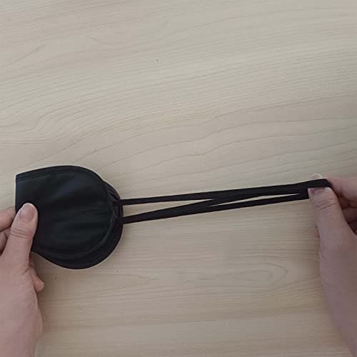 Mebamce 3 PCS Sleep Mask, Eye Mask for Sleeping, Adjustable Strap, Black — view 5