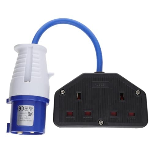 kenable Caravan Site Power Plug 240V 16A to 13A UK Dual Sockets Adapter Cable — view 5