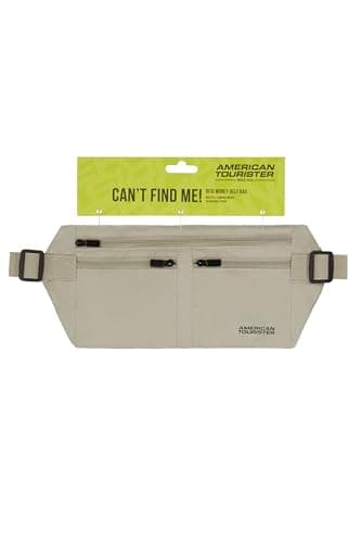 American Tourister – RFID Money Belt for Women and Men, Safe & Compact, Wearable Under Clothing, for Cash, Cards, Tickets & Passport, Sand — view 5