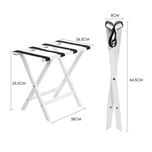 Vencier Bamboo Folding Luggage Rack Suitcase Stand Bamboo Luggage Stand — view 2