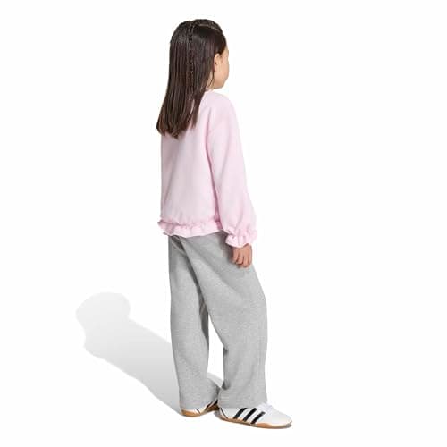 adidas Girl's Seasonals Ruffles Sweatset Little Girls Track_Suit, clear pink/white, 3-4 Years — view 2