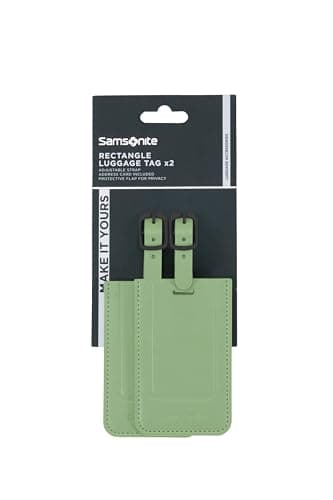 Samsonite TA Revolution - Luggage Tag Set (2 pcs), Luggage Tags for suitcases and Bags, with Adjustable Strap, Address Card, Privacy Flap, Green (Sage) — view 4