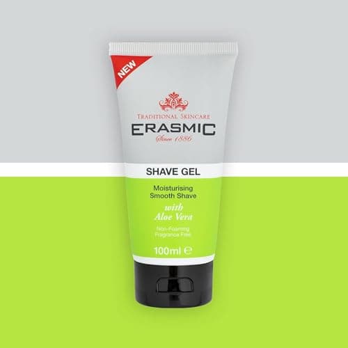 Erasmic Shave Gel for Men with Aloe Vera – Hydrating Shaving Gel for Sensitive Skin, Anti-Irritation Formula, Travel Size 100ml, 2 Pack + Cheeroo Magnet — view 2