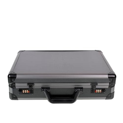 AR BRAND EST. 2021 Aluminium Briefcase Business Office Travel Work Laptop Attaché Bag (Black) — view 4