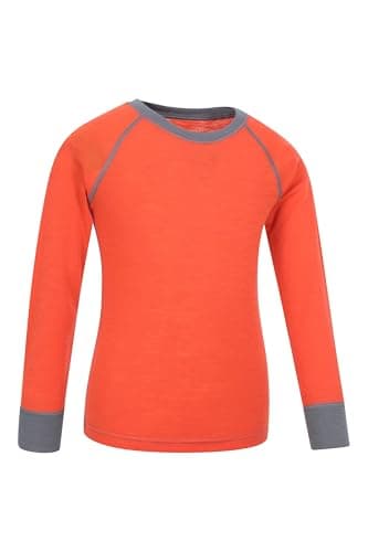 Mountain Warehouse Merino Kids Thermal Baselayer Top Orange 3-4y — view 2