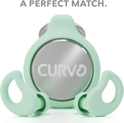 CURVD Everyday Earplugs + Case Clip Bundle, The Perfect earplug for Sleep, Travel, Noise Sensitivity/canceling + Case Clip Package Portable Waterproof Container & Silicone Sleeve for Ear Plugs(Mint) — view 3