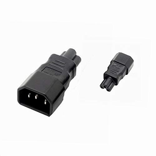 Aofan IEC 320 C14 to C5 Power Adapter Converter, 3-Pin 250V 2.5A AC for Laptop/Printer/Monitor (2-Pack, Black) — view 5