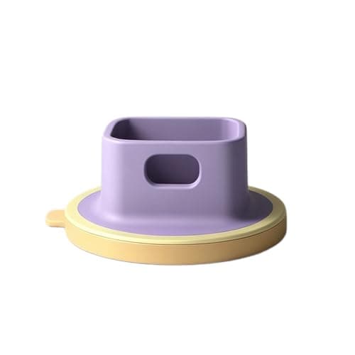 SYNTOUN PU Car Phone Holder and Table Mount Pocket 3, Cream taro purp le