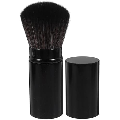 Milisten Retractable Powder Brush for Women Portable Multipurpose Cosmetic Brush with Metal Tube and Soft Fiber Wool for Travel and Daily Makeup Application