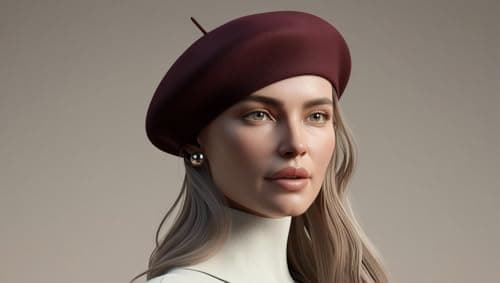 ITRAT Women's Beret Hat – Classic French Style Beret for Women, Soft Warm Wool Blend Ladies Fashion Hat, Elegant Parisian Winter Autumn Cap for Casual, Travel & Everyday Wear (Maroon) — view 3