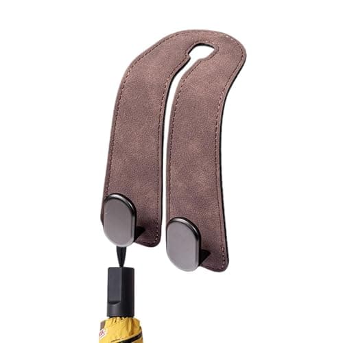 Car Purse Hook Double Metal Universal PU Leather Organizer