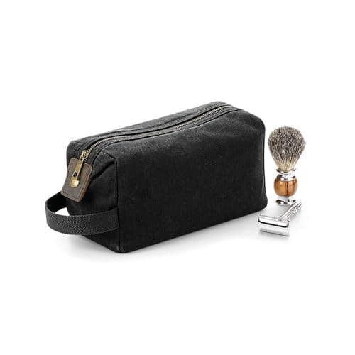 Quadra QD651 Heritage Waxed Canvas Wash Bag — view 5