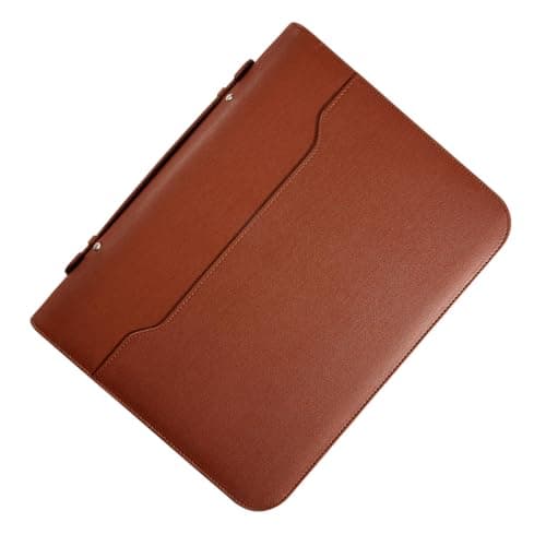 Expanding File Folder Organizer A4 Receipt Holder File Binder PU Leather