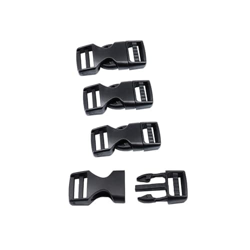 Plastic Side Release Buckles 15mm Bike helmet Clip Replacement Cycle Small Rucksack Strap Snap Bicycle Buckle Clips Clasp for Cycling childs Kids (15mm-4sets)