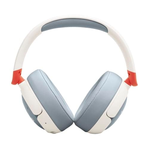 JBL Junior 470 NC, Kid-Friendly Wireless Over-Ear Bluetooth Headphones with Active Noice Cancelling, Built-In Mic, 50H Playback, JBL Safe Sound, Low Volume, Easy Controls and Sticker Set, White — view 5