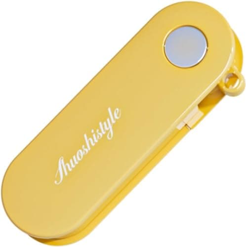 Household Folding Storage Paring Peeler Portable Compact Size Kitchen Multi-Function Paring Knife Sharp Stainless Steel Blade Scraper Knife Suitable for Camping Picnics and Travel (Yellow)