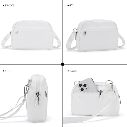 MAXTOP Small Crossbody Bags for Women with Detachable Strap Cross Body Bag Fanny Pack Cell Phone Purse for Travel Essentials Gift for The Bride（Pure White） — view 4