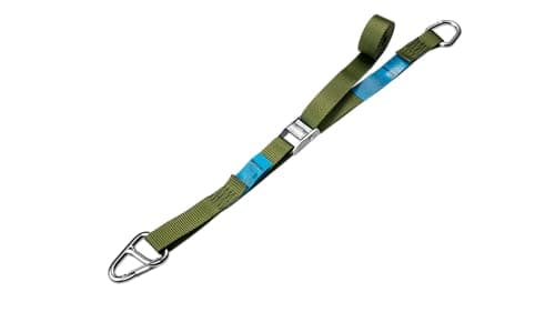 LOADCARE Luggage Strap for Load Securing, Two-Part LC 175 daN Tension Strap for Boot, Passenger Car Luggage Strap 25 mm Strap Width with Quick View Label, 2 m (Olive Green) — view 2