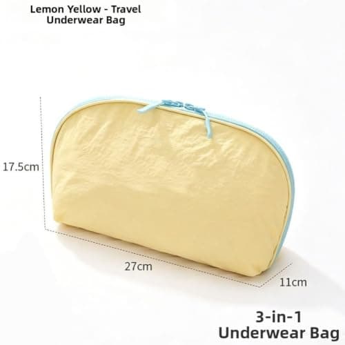 Large Capacity 3 in 1 Waterproof Underwear Organizer for Travel - Socks and Bra Storage Bag with Elastic Pockets - Suitcase Organiser 27x17.5x11cm(D) — view 5