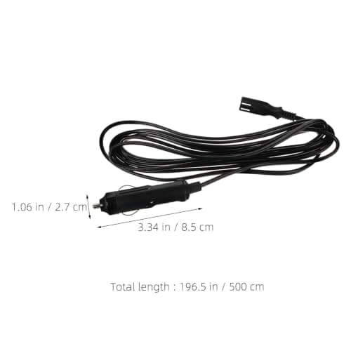 Car Cooler Power Cable Dc12v Copper Rubber Cord for Road Trips — view 2
