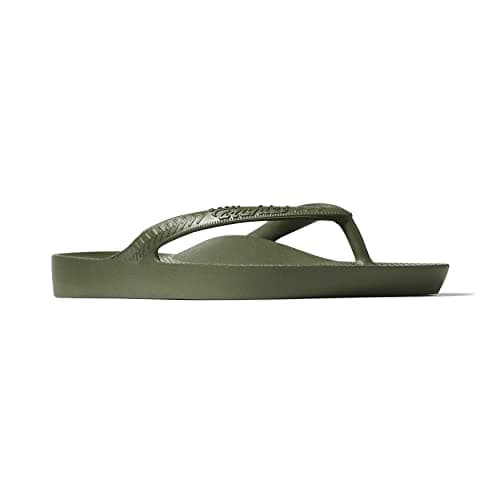 ARCHIES Arch Support Flip Flops for Men & Women – Orthotic Sandals for Plantar Fasciitis Relief – Lightweight, Cushioning, Shock-Absorbing Sandals for Walking, Foot Pain - Olive (UK 12) — view 3