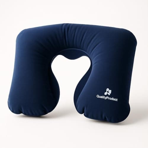 Pack of Two Inflatable Blow up Neck Pillow for Holiday and Travel Comfort. Compact and Light for Easy Storage (Royal Blue) — view 6