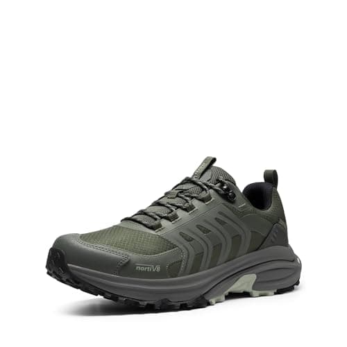 NORTIV 8 Men's Waterproof Lightweight Hiking Shoes,Size 8.5,Army Green