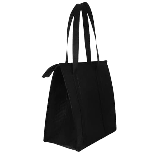 VOSAREA Foldable Insulated Grocery Cooler Bags with Zippered Top, Reusable Thermal Tote Bag with Temperature Preservation and Lightweight Cloth-aluminum Material, for Beer Festival Time