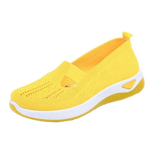 Women Orthopedic Walking Shoes, Lightweight Closed Toe Summer Sneaker, Casual Soft Sole Breathable Shoes, Slip On Arch Support Trainers, Mesh Up Athletic Shoes — view 4
