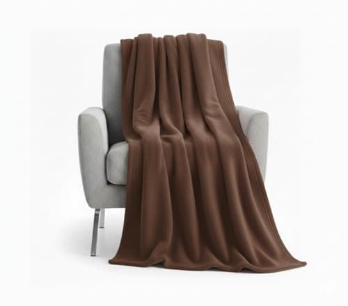 Trail maker 50x60 Throw Blankets, Fleece Throw Blanket for Livingroom, Couch, Chair, Bed (Chestnut Brown) — view 2