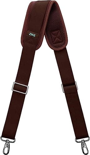 ZINZ 57" Adjustable Bag Straps Replacement with Thick Fixed Pad,Brown