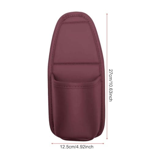 Car Cup Holder, Scratch Resistant PU Leather Car Door Cup Holder (Burgundy) — view 5