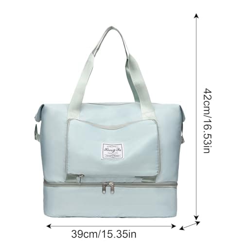 Carry on Duffel Bag Reinforced Handle Separate Shoe Compartment Foldable — view 5