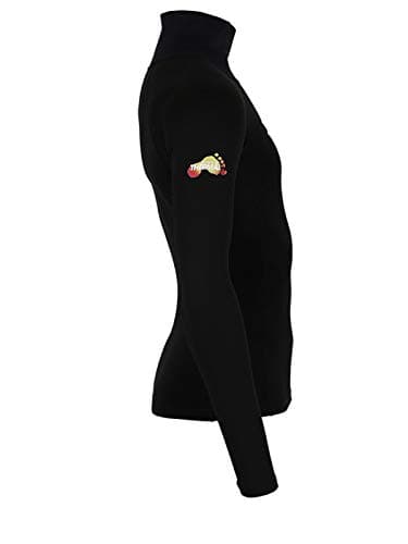 Two Bare Feet Adults Thermal Fleece Lined Rash Guard Vest - Long Sleeve UV Protection Surf Base Layer, Wetsuit Swimming Top for Surfing, Snorkelling & Watersports (Black, XS) — view 3
