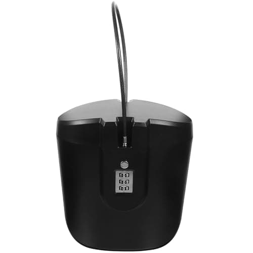 Portable Safe Box with Combination Lock Black Abs Large Capacity