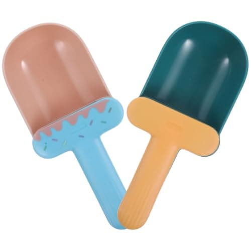 2pcs Cat Food Scoop with Deep Bowl Capacity, Portable ABS Spoon