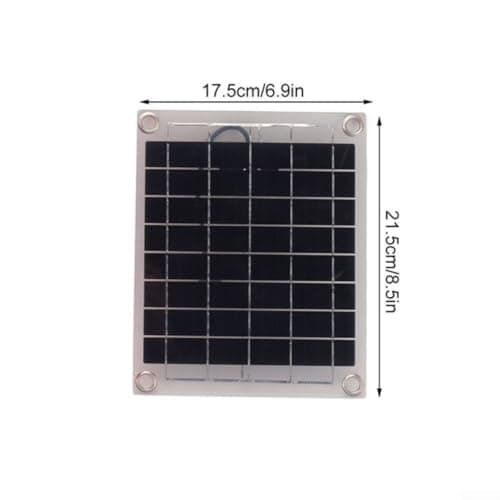 Portable Solar Fan 5 V with Clip and App Monitoring, Solar Fan, 17.5 x 21.5 cm, ABS Weatherproof for Camping, App-Controlled Solar Fan with Real-time Energy Monitor, Small (Solar Panel) — view 2
