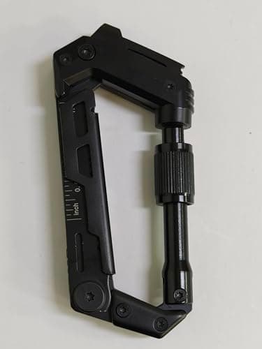 Locking Carabiner Clip 8 and 1 Multi Tool Heavy Duty Keychain Cool Pocket Gadgets Gifts for Men Cool Pocket Gadgets Outdoor Hiking Camping Essentials — view 4